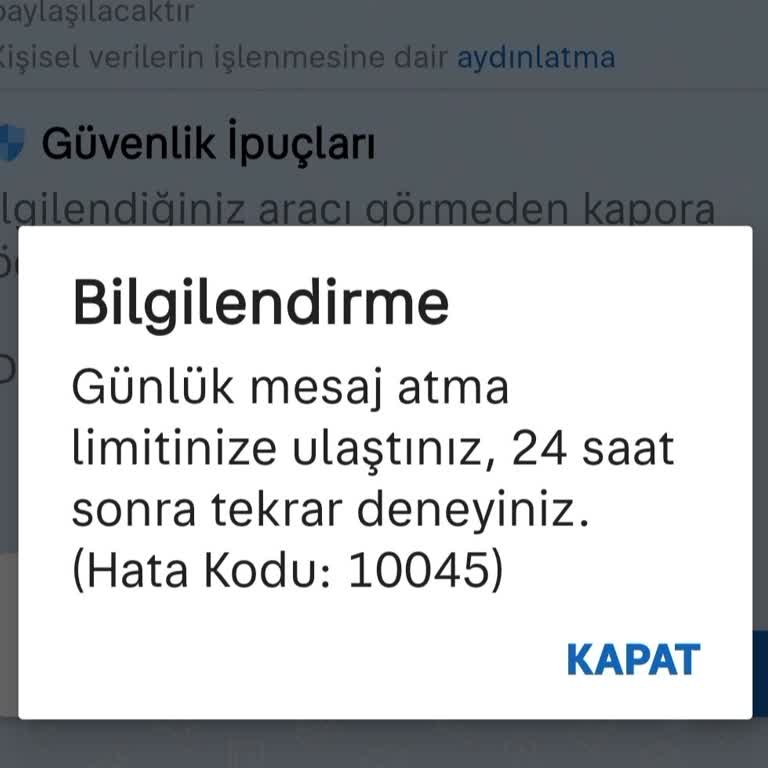 Sahibinden.com'da Mesajlaşma Sorunu