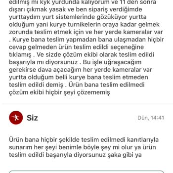 Teslim Edilmeyen Ürün Ve Çözüm Ekibinin İlgisizliği
