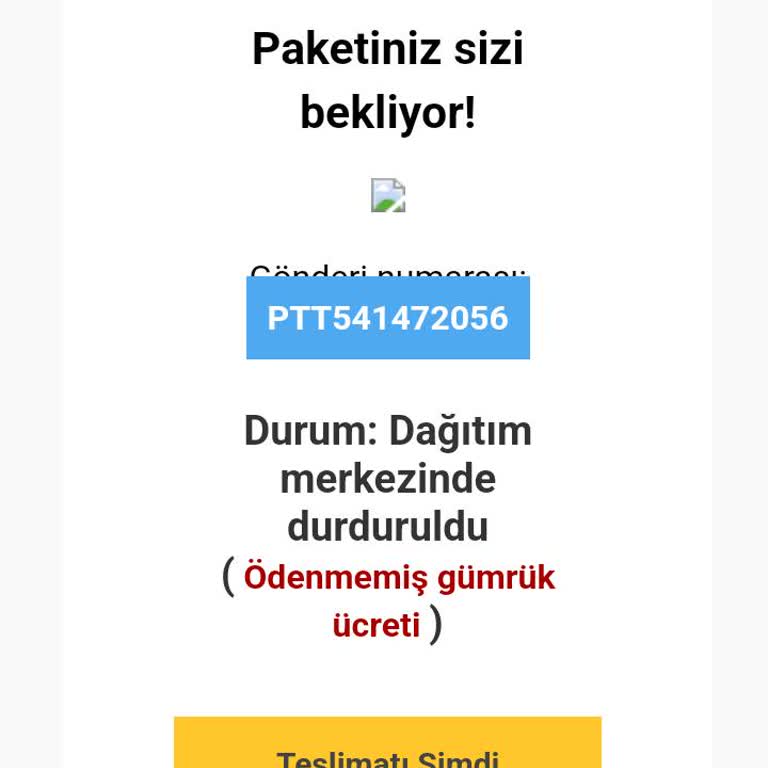 Gmail Adresime Gelen Sahte Kargo Mesajları