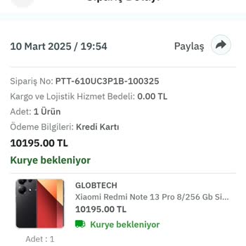 Epttavm'de Kargoya Verilmeyen Ürün Sorunu