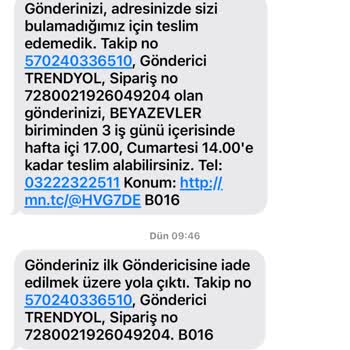 Yanıltıcı Teslimat Süresi Ve Kötü Müşteri Hizmeti