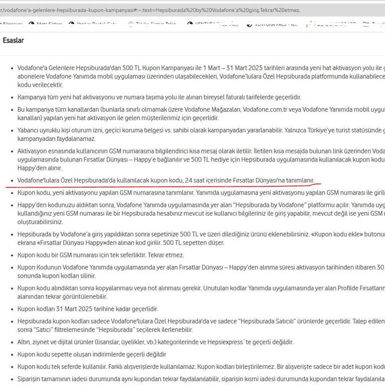 Vodafone'un Hediye Çeki Vaadi Gerçekleşmedi