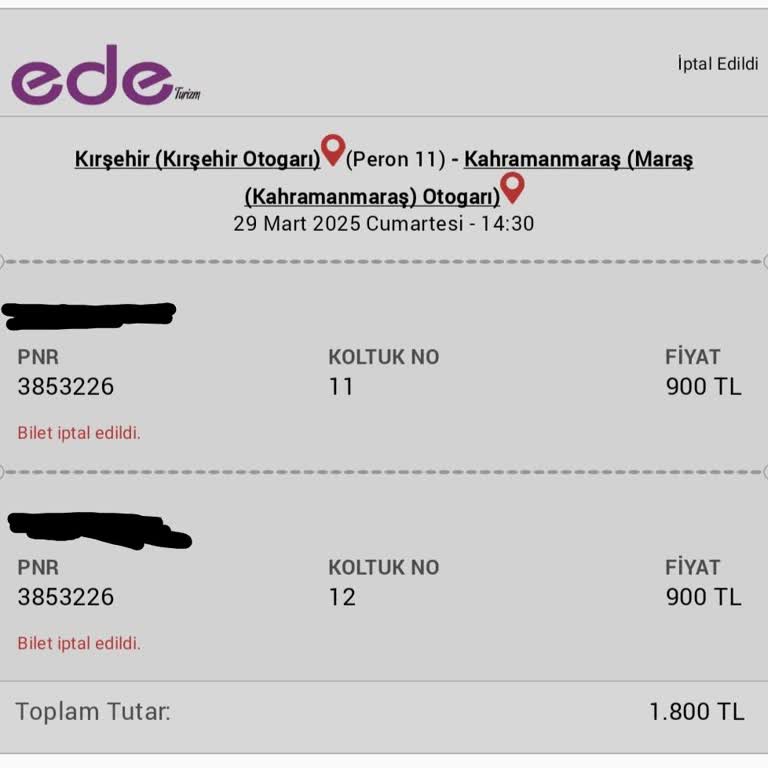 Eksik Para İadesi Sorunu