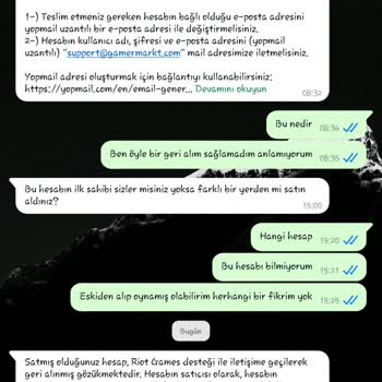Hesap Satışı Sonrası Haksız Talepler Ve Suçlamalar
