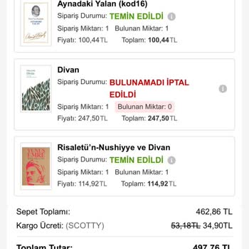 Kitap Teslimatında Yaşanan Sorun Ve Fiyat Çelişkisi
