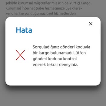 Görünmeyen Kargo Ve Ulaşılamayan Müşteri Hizmetleri