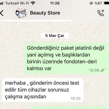 Kullanılmış Ürün Ve Yetersiz Müşteri Hizmetleri Deneyimi