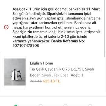 Yanlış Fiyatlandırma Nedeniyle İptal Edilen Siparişin Mağduriyeti