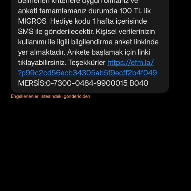 Güven Vermeyen Anket Mesajı