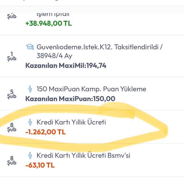 Kredi Kartı Yıllık Ücreti Mağduriyeti