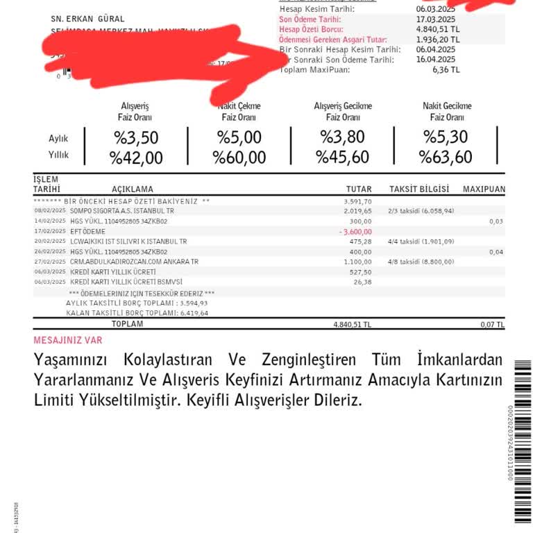 İş Bankası'ndan Haksız Kart Aidatı İadesi Talebi