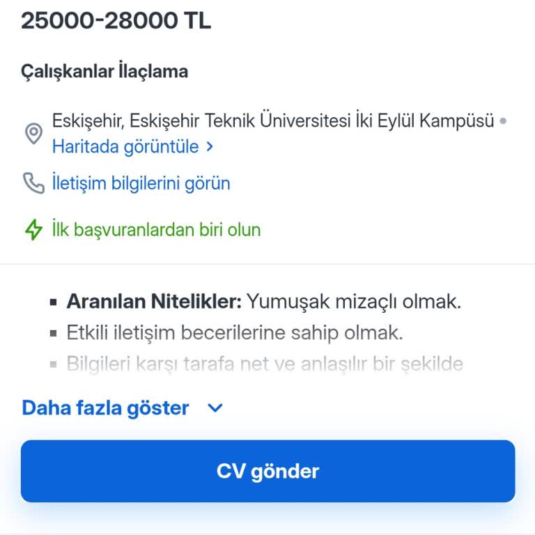 Yanlış İletişim Bilgisiyle Paylaşılan İş İlanı Mağduriyeti