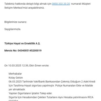 VakıfBank'ta Sigorta İptali Çilesi