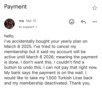 Yanlışlıkla Yıllık Abonelik Ve İletişim Sorunu