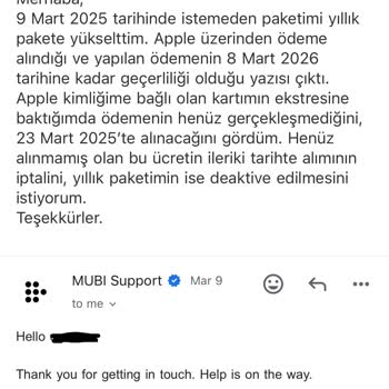 Yanlışlıkla Yıllık Abonelik Ve İletişim Sorunu