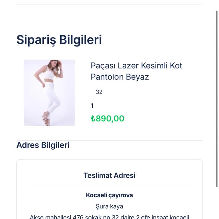 Pantolon Siparişim Nerede? Muhatap Yok, İade Bekliyorum