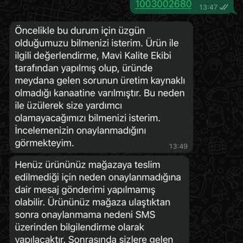 Mavi Mağazasında Kalite Sorunu Ve Müşteri Memnuniyetsizliği