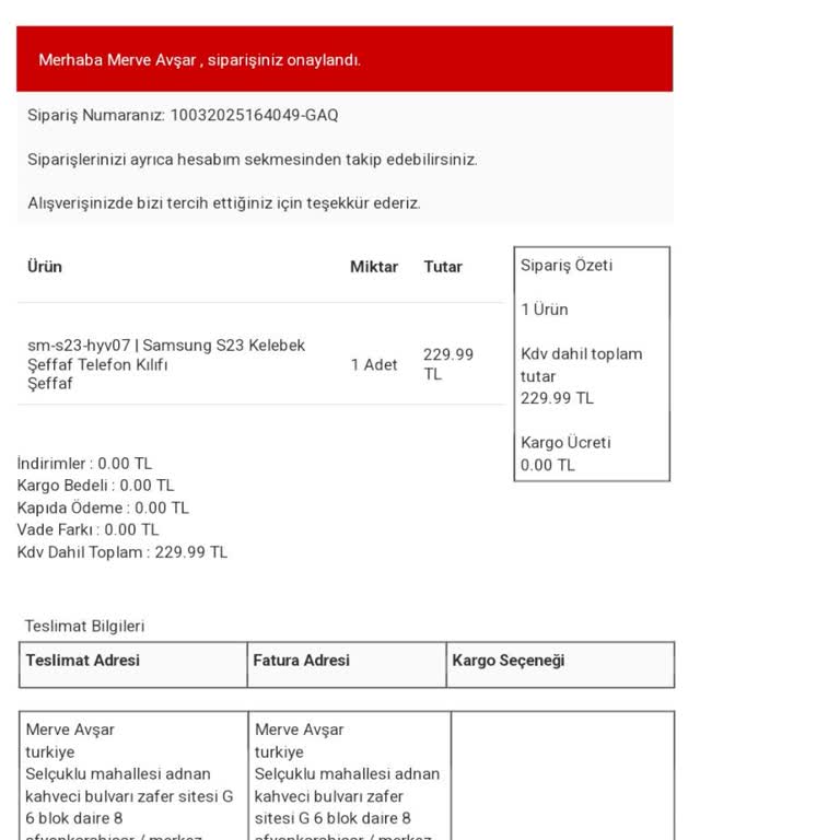 Yanlış Model Siparişi Ve Ulaşılamayan Müşteri Hizmetleri