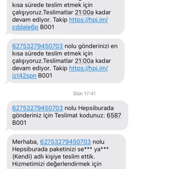 Kayıp Sipariş Ve Ulaşılamayan Kargo Hizmeti