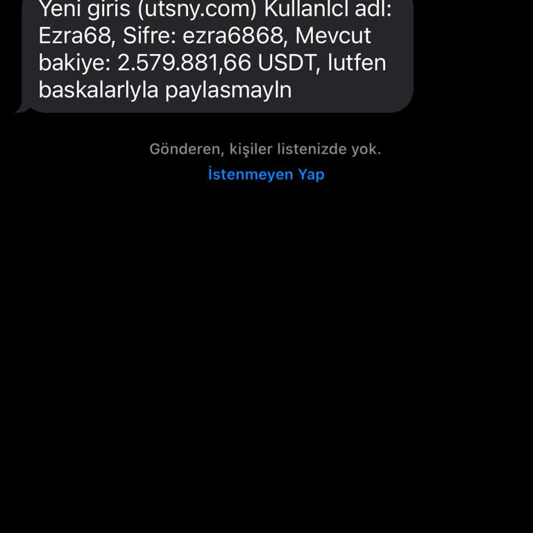 Yanlış Mesaj Ve Hesap Bilgisi İhlali Hakkında Şikayet