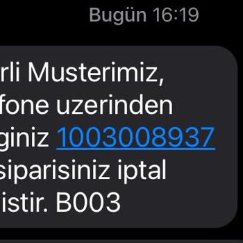 İptal Edilen Sipariş Ve Ciddiyetsizlik