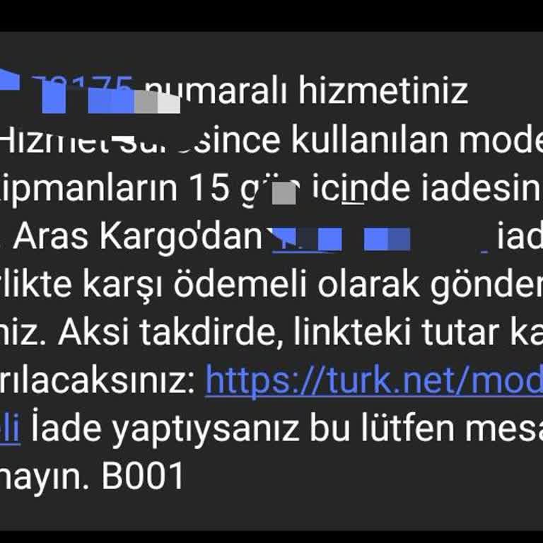 İnternet İptali Sonrası Modem İade Sorunu