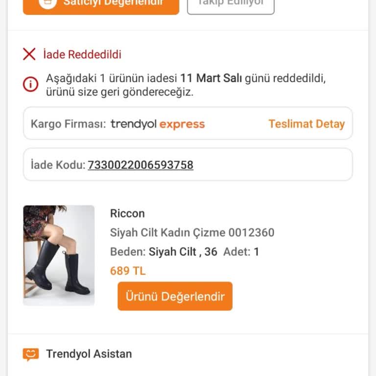 Hatalı İade Süreci Ve Çelişkili Bilgilendirme: Riccon Çizme Deneyimi