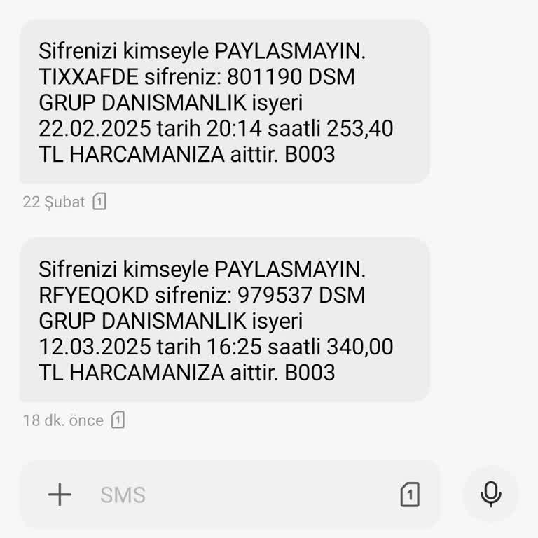 Haberim Olmadan Yapılan Ödeme Girişimleri