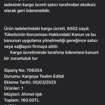 Yedek Parça Sitesinde Kargo Ücreti Şoku