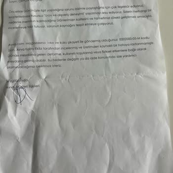 Kullanılmış Ürün Ve Yetersiz Müşteri Hizmeti