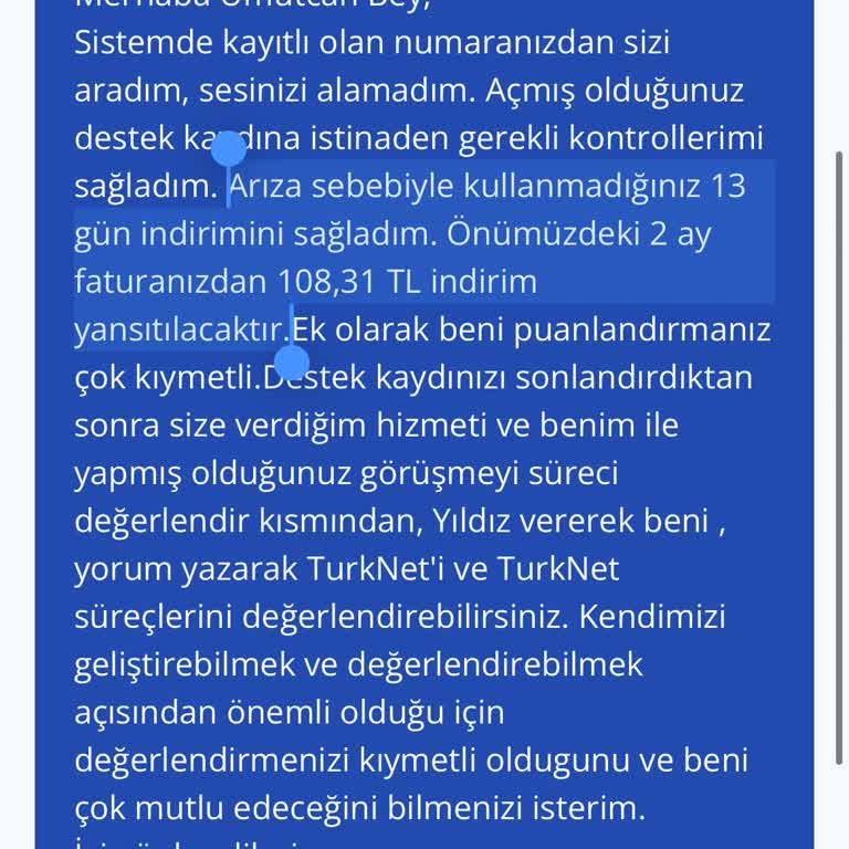 İnternet Kesintileri Ve Yetersiz İndirimden Şikayetçiyim