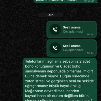 Ç***** Mobilya'da Eksik Ürün Ve İletişim Sorunları