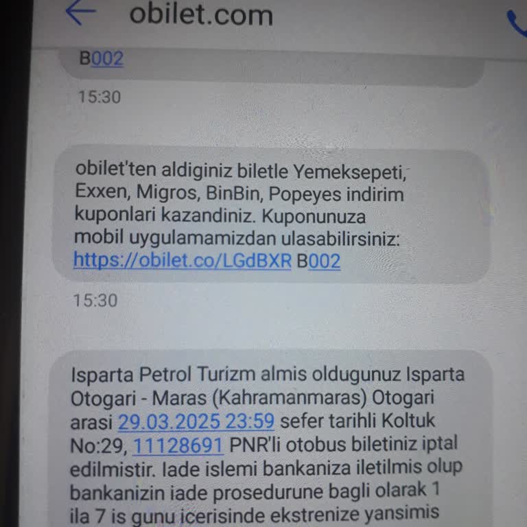 Bilet İadesi Sorunu Ve Mağduriyet