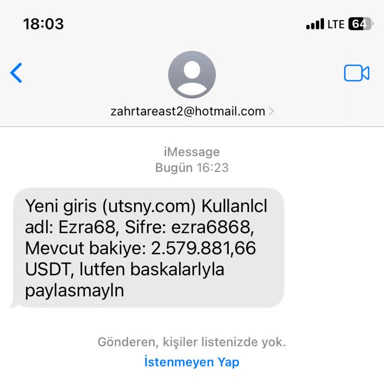 Yanlış Mesaj Ve Hesap Bilgisi Karışıklığına Tepki