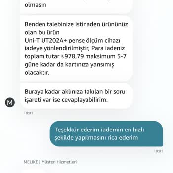 Amazon'da İptal Edilen Siparişin Para İadesi Sorunu