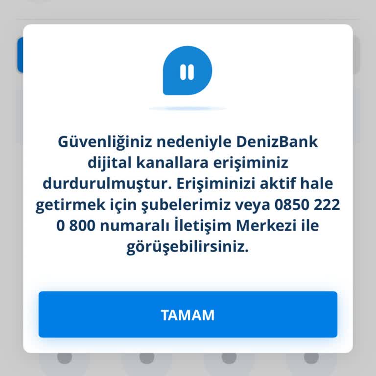 Denizbank Hesap Erişim Sorunu