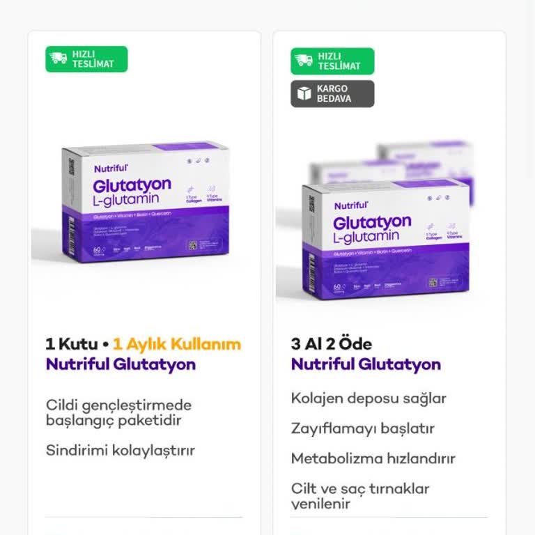 Glutatyonresmi.Shop Sitesinden Alınan İşe Yaramayan Nutriful Glutatyon L Glutamin