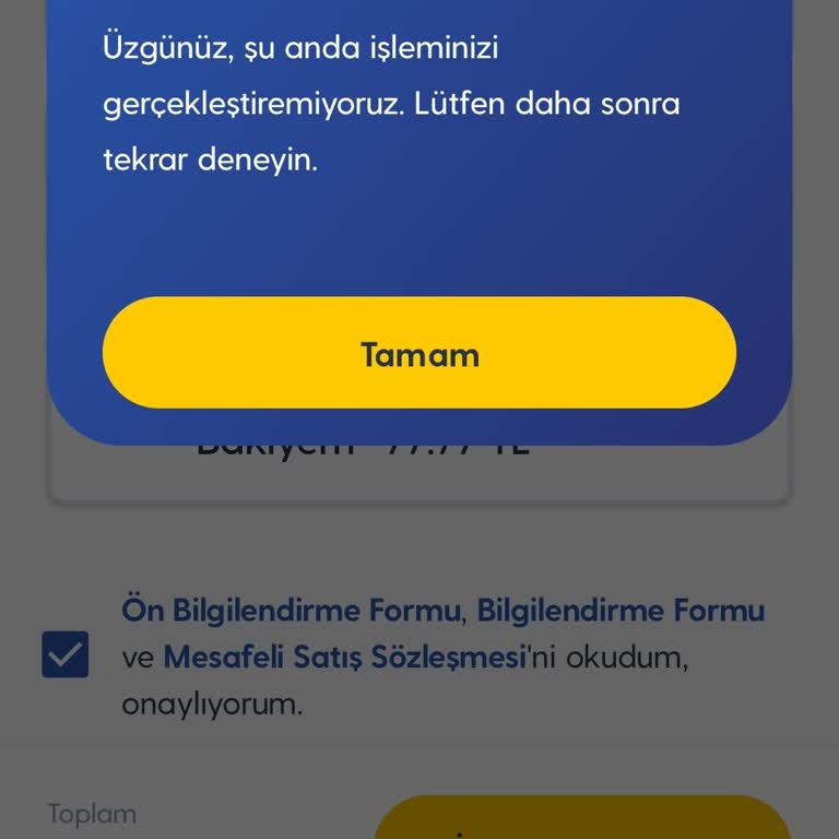 Turkcell Paket Yükleme Sorunu: Sürekli Hata Mesajı