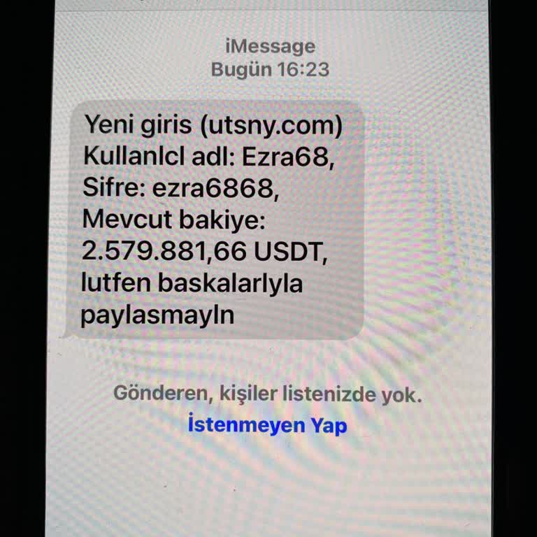 Yanlış Gönderilen Mesaj Ve Hesap Bilgileri Hakkında Şikayet