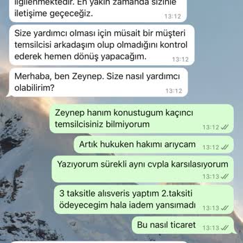 Para İadesi Sorunu Ve Müşteri Hizmetleri Şikayeti