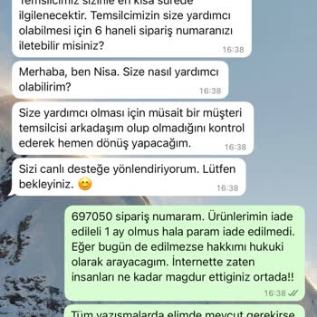 Para İadesi Sorunu Ve Müşteri Hizmetleri Şikayeti