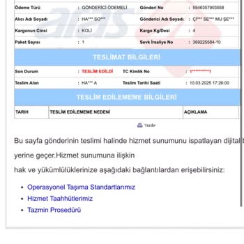 Kargom Yanlış Kişiye Teslim Edildi