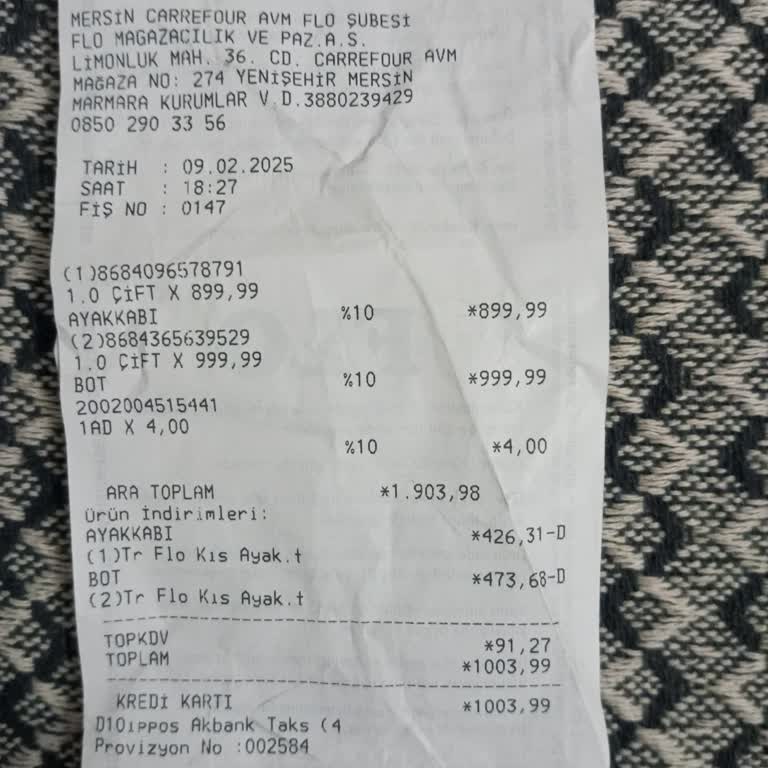 FLO Ayakkabı Mersin Palm City Mağazası Şikayeti