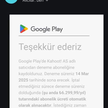 Kahoot Gold Üyeliği İptal Sorunu