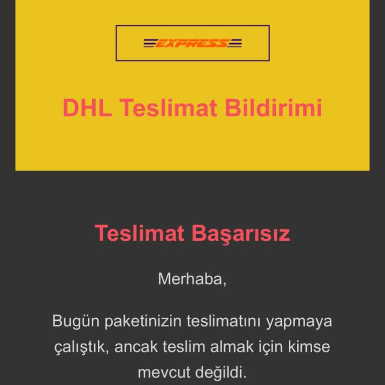 Yetkisiz İşlemlerle Gelen Spam Kargo Mesajları Hakkında Şikayet