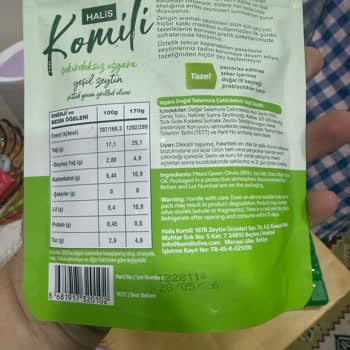 Bozuk Çıkan Komili Çekirdeksiz Izgara Yeşil Zeytinler