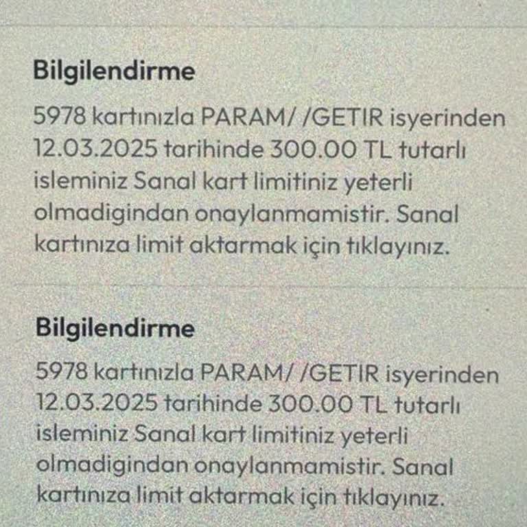 Getir Uygulaması İzinsiz Para Çekme Girişimi
