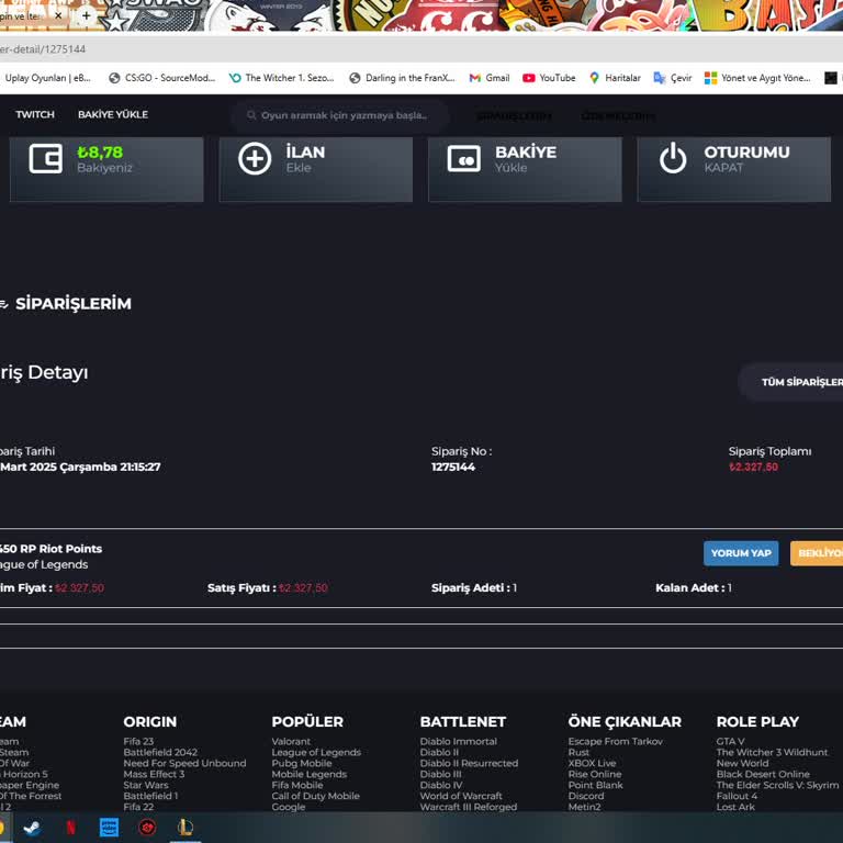 E-Pin Teslimatında Gecikme Ve İletişim Sorunu
