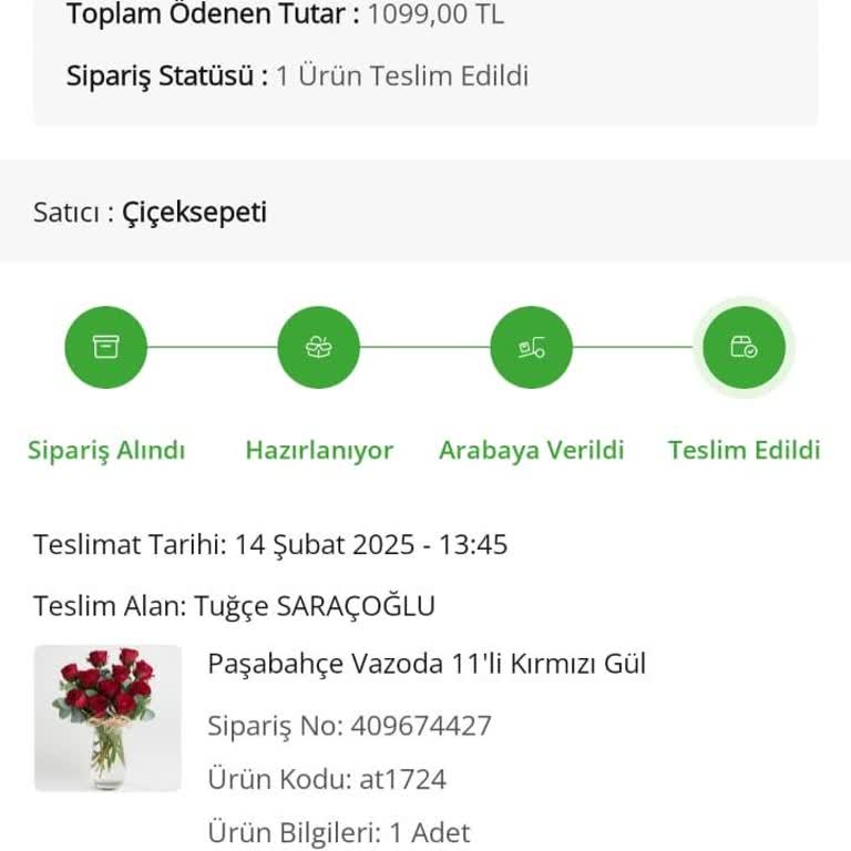 Yanlış Teslimat ve Çiçek Sorunu