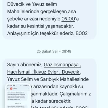 Saski Su Kesintileri Ve Fatura Sorunları